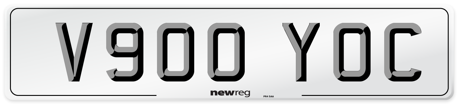 V900 YOC Number Plate from New Reg